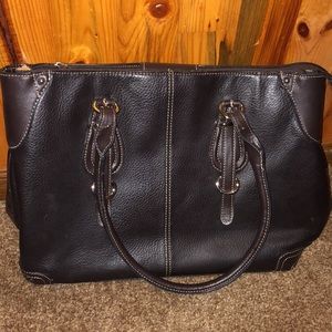 Leather laptop bag